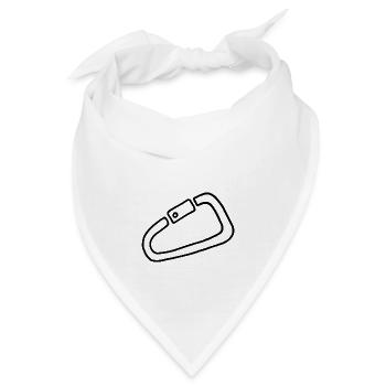 Karabiner klettern - Bandana - Weiß - Vorne
