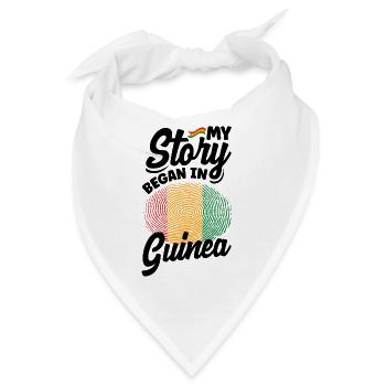 Guinea Guinea Guinea Flagge Meine Geschichte begann in - Bandana - Weiß - Vorne