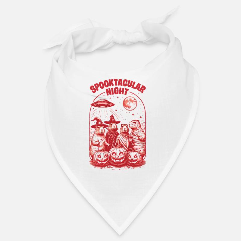 Idée cadeau Halloween Capybara Ufo Ghost Bandana