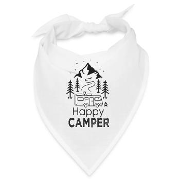Happy Camper Van Campervan cooles Camper-Geschenk - Bandana - Weiß - Vorne