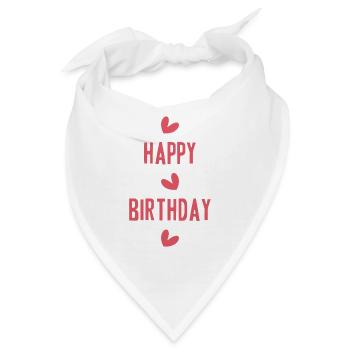ALLES GUTE ZUM GEBURTSTAG. ALLES GUTE ZUM GEBURTSTAG. JAHRESTAG. - Bandana - Weiß - Vorne