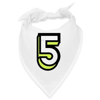 5 JAHRE. 5-JÄHRIGES JUBILÄUM. GEBURTSTAG 5 JAHRE. 5 - Bandana - Weiß - Vorne