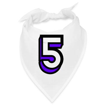 5. 5 JAHRE. 5-JÄHRIGES JUBILÄUM. GEBURTSTAG 5 JAHRE. 5 - Bandana - Weiß - Vorne