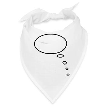 Denkblase_1farbig - Bandana - Weiß - Vorne