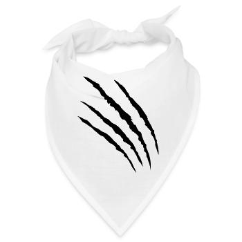 kratzer tatze klaue claws pfote - Bandana - Weiß - Vorne