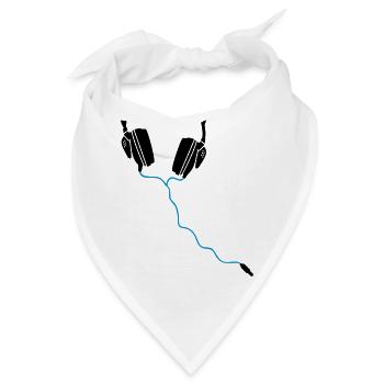 kopfhörer headphones DJ - Bandana - Weiß - Vorne