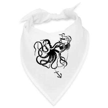 Kraken - Bandana - Weiß - Vorne
