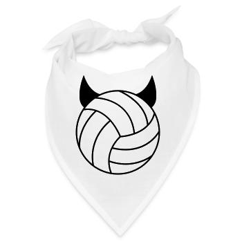 Volleyball - Teufel - Bandana - Weiß - Vorne