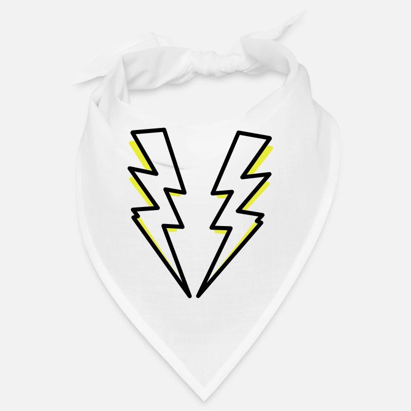 Blitze,Blitz,Blitzer, - Bandana - Weiß