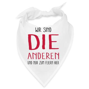 - die anderen - - Bandana - Weiß - Vorne