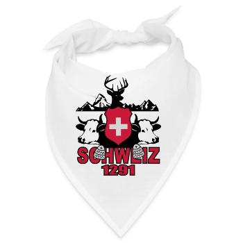 Schweiz Milchkuh 1291 - Bandana - Weiß - Vorne