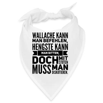 Wallache kann man befehlen Hengste kann man bitte - Bandana - Weiß - Vorne