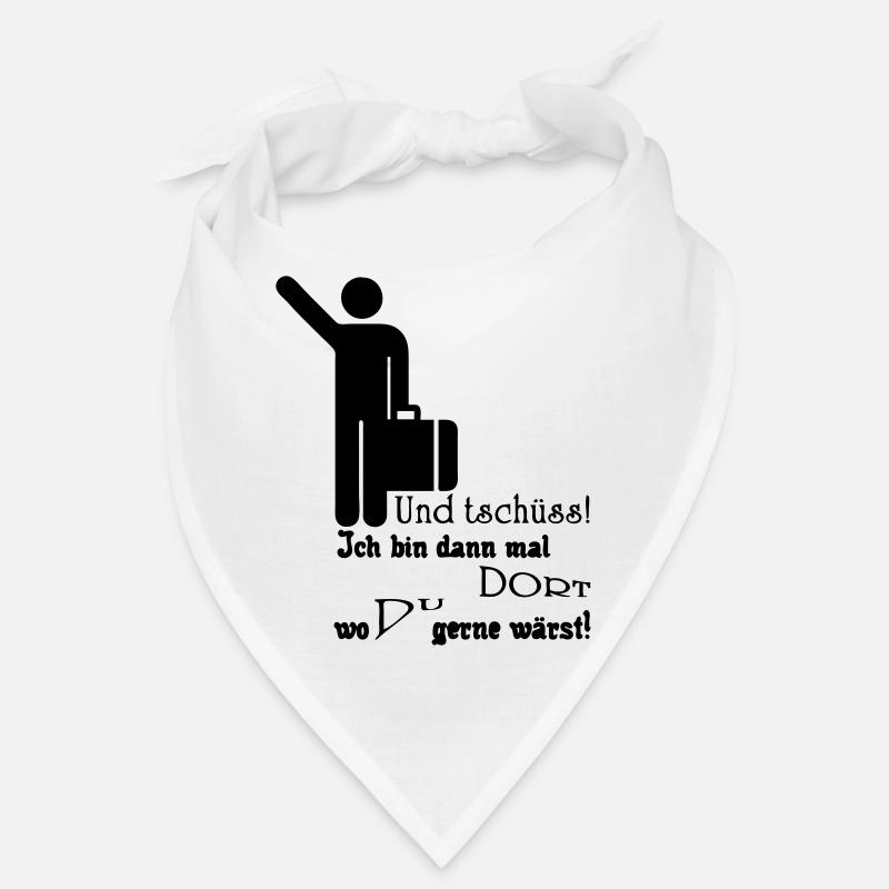 Und tschüss! Geschenk Rente Urlaub Spruch Fun - Bandana - Weiß