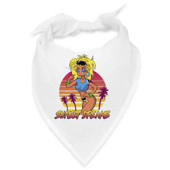 Sunset Dreams Pinup Retro - Bandana - Weiß - Vorne