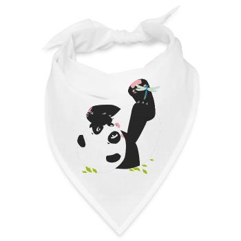 der Panda und mamz'elle libelle - Bandana - Weiß - Vorne