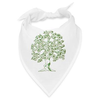 Baum Zeichnung - Bandana - Weiß - Vorne
