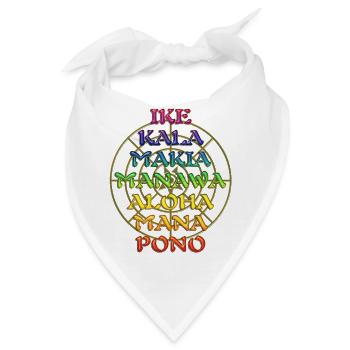 Die 7 Huna Prinzipien / Eye Of Kanaloa - Bandana - Weiß - Vorne