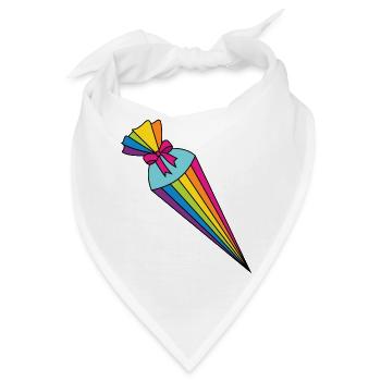 Schultüte Zuckertüte - Bandana - Weiß - Vorne
