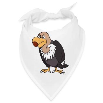 Geier Greifvogel Raubvogel Vögel Greifvögel Tiere - Bandana - Weiß - Vorne