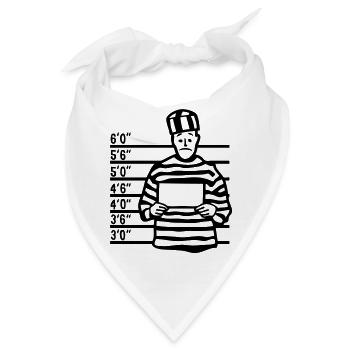 Gefangener Gefangener Zeichen leer vide1 - Bandana - Weiß - Vorne
