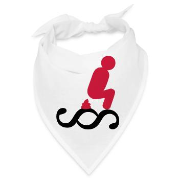 Scheiss auf das Gesetz - Bandana - Weiß - Vorne