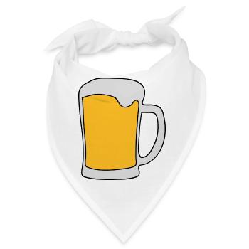 alkohol bier party saufen - Bandana - Weiß - Vorne