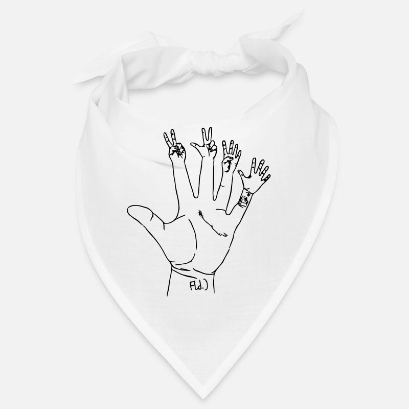 Floluxdef.de Händehand - Bandana - Weiß