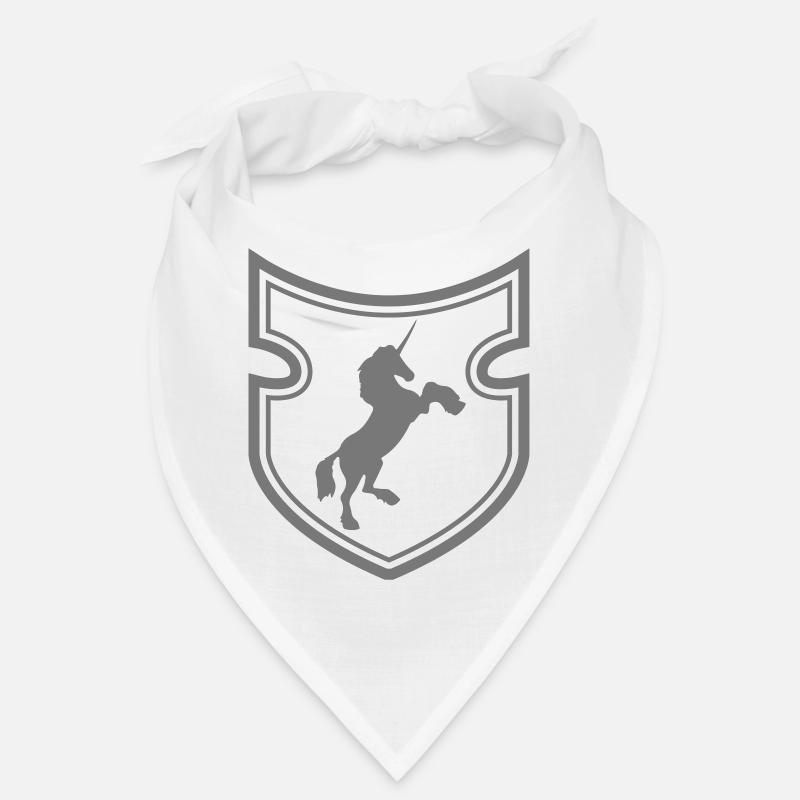 blason bouclier conception heureux debout licorne pf Bandana