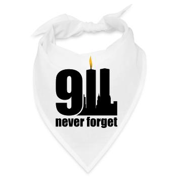 never forget 9/11 - Bandana - Weiß - Vorne