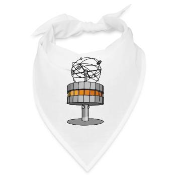 Weltzeituhr BERLIN c - Bandana - Weiß - Vorne