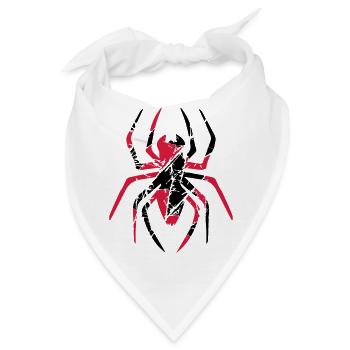 rot kratzer risse spinne logo design ekelig horror - Bandana - Weiß - Vorne