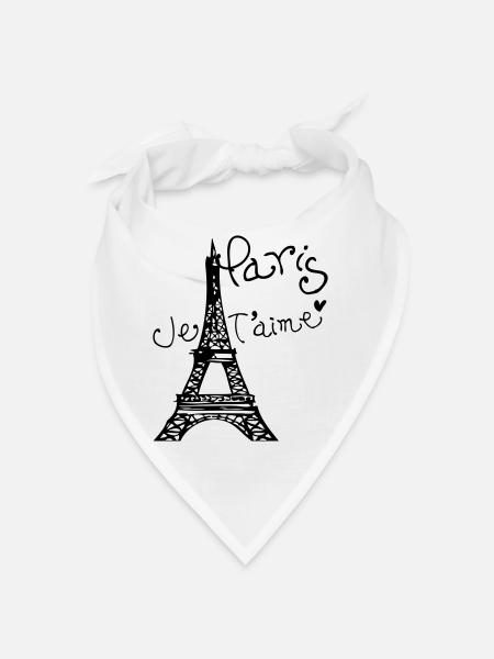 Paris Je T'aime Tour Eiffel - Bandana - blanc