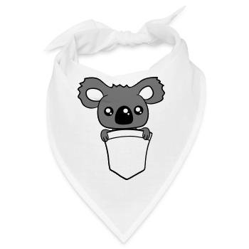 koala baer suess niedlich klein baby kind junges b - Bandana - Weiß - Vorne