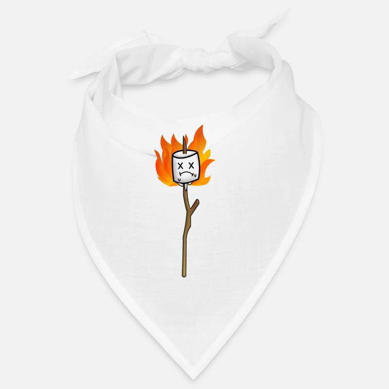 Cute marshmallow on a spit in flames Bandana