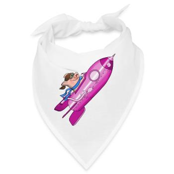 Rakete - Bandana - Weiß - Vorne
