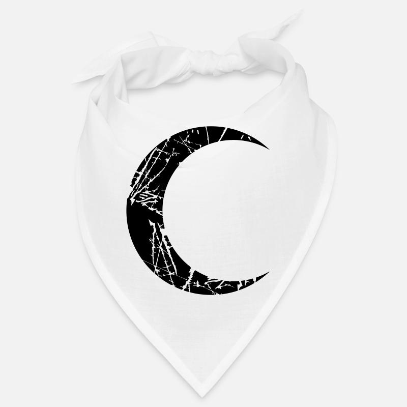 scratches cracks moon sickle moon crescent night fullm Bandana