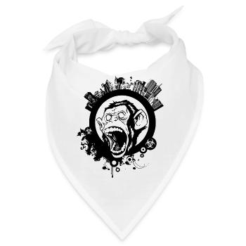 urban monkey, affe - Bandana - Weiß - Vorne