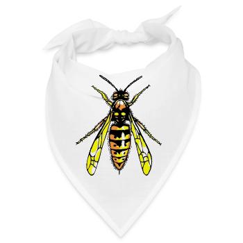 Wespe - Bandana - Weiß - Vorne