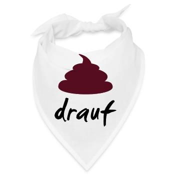 scheiss drauf - Bandana - Weiß - Vorne