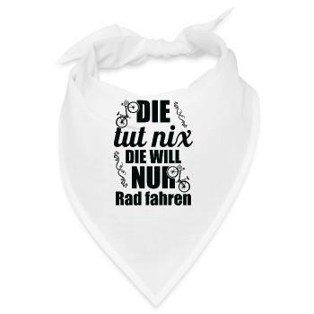 Fahrrad – Shirt Radsport Drahtesel Geschenk - Bandana - Weiß - Vorne