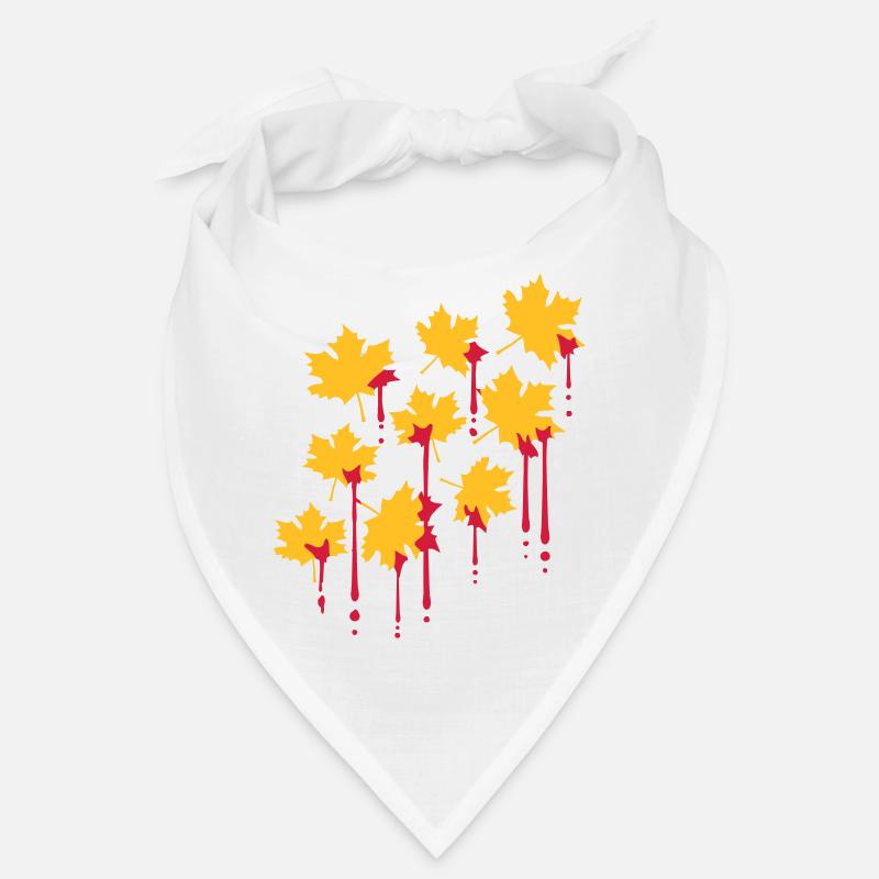graffiti blood drops red maple leaf pattern tart Bandana