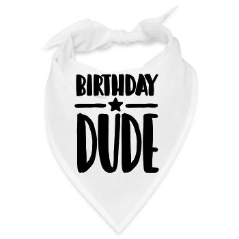 Birthday Dude - Bandana - Weiß - Vorne