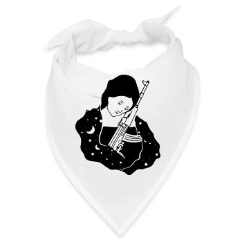 AVE MARIA AK 47 - Bandana - Weiß - Vorne