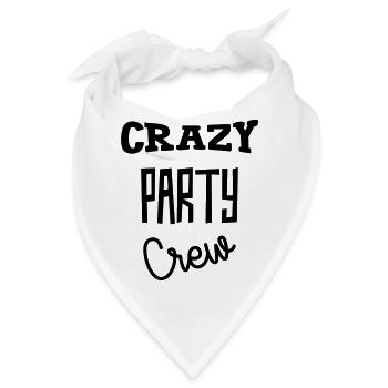 Crazy Party Crew - Alcohol - Alcool - Beer - Bière - Bandana - Weiß - Vorne