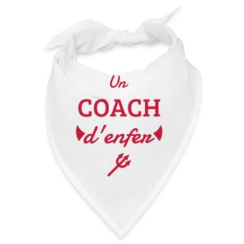 Coach / Coaching / Trainer / Sport - Bandana - Weiß - Vorne