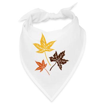 Ahorn Herbstblätter Herbst Blätter - Bandana - Weiß - Vorne