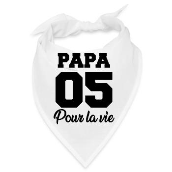 papa 05 pour la vie - Bandana - Weiß - Vorne