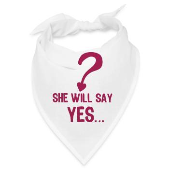 Sie wird ja Hochzeit Hochzeit sagen - Bandana - Weiß - Vorne