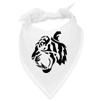 Stammes-Tiger - Bandana - Weiß - Vorne