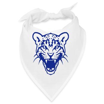 Leopards offenes Maul - Bandana - Weiß - Vorne
